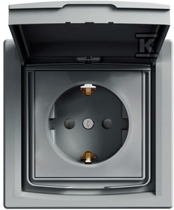 Schneider Electric Asfora vieno kištukinio lizdo įžeminimo schuko su plieniniu rėmu (EPH3100362)