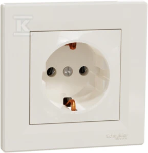 Schneider Electric Lizdas vienvietis Asfora įžeminimas schuko kreminė (EPH2900123)