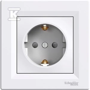 Schneider Electric Lizdas montavimas Asfora vienvietis schuko su su baltomis langinėmis (EPH2900221)