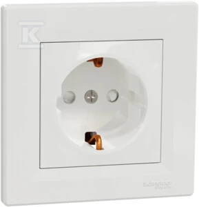 Schneider Electric Lizdas montavimas Asfora vienvietis schuko su su baltomis langinėmis (EPH2900221)