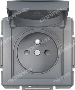 Schneider Electric Socket 2P+PE IP44 Asfora plieninio rėmo sistemai (EPH2800662)