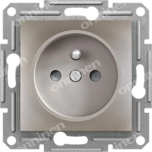 Schneider Electric Asfora vienas lizdas su rudomis langinėmis (EPH2800269)