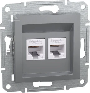 Schneider Electric Kompiuterio lizdas Asfora 2 x RJ45 kat. 6 UTP berėmio plieno (EPH4800162)