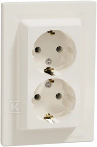 Schneider Electric montavimo lizdas Asfora dvigubas schuko kremas (EPH9900123)