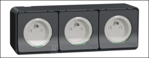 Schneider Electric Mureva Styl Socket 2P+PE trigubas antracitas MUR36037