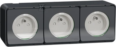 Schneider Electric Mureva Styl Socket 2P+PE trigubas antracitas MUR36037