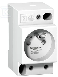 „Schneider Electric“ modulinis lizdas 2P+E 16A 250 V, skirtas „iPC“ bėgiui (A9A15306)