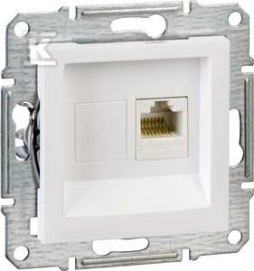 Schneider Electric Kompiuterio lizdas ASFORA vienvietis RJ45 cat.5e be rėmo baltas - EPH4300721