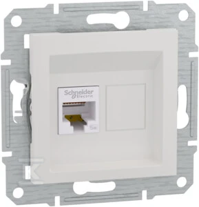 Schneider Electric Kompiuterio lizdas ASFORA vienvietis RJ45 cat.5e be rėmo baltas - EPH4300721