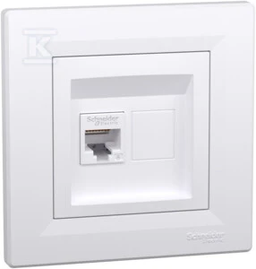 Schneider Electric Kompiuterio lizdas ASFORA vienvietis RJ45 kat.6 baltas - EPH4700121