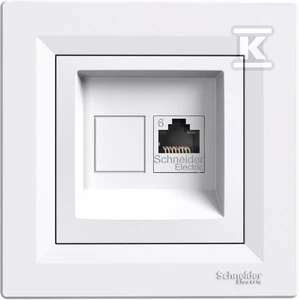 Schneider Electric Kompiuterio lizdas ASFORA vienvietis RJ45 kat.6 baltas - EPH4700121