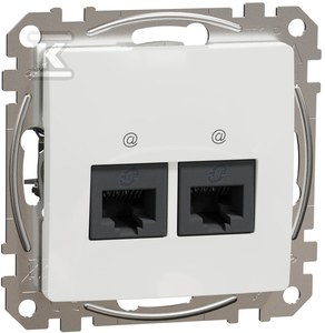 Schneider Electric Sedna Design Kompiuterio lizdas 2xRJ45 kat.5e UTP baltas SDD111452