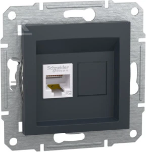 Schneider Electric Kompiuterio lizdas Asfora kat. 5e STP be rėmo antracitas (EPH5000171)