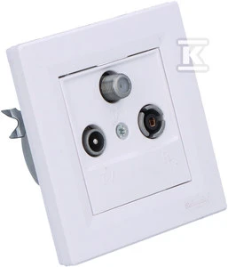 Schneider Electric 1dB terminalo RTV-SAT antenos lizdas baltas - EPH3500121