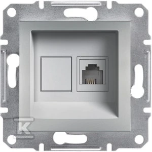 Schneider Electric Asfora RJ11 telefono lizdas be rėmo aliuminio (EPH4100161)