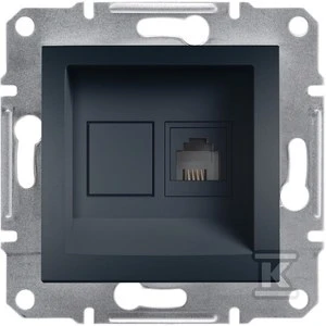 Schneider Electric telefono lizdas Asfora RJ11 be antracito rėmo (EPH4100171)