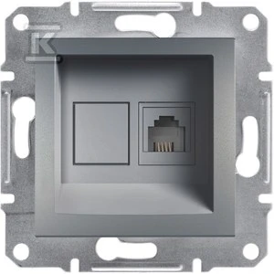 Schneider Electric telefono lizdas Asfora RJ11 be rėmo plieno (EPH4100162)