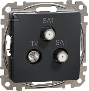 Schneider Electric GN.TV/SAT/SAT KO.4DB Juodas AN.SEDNA DES