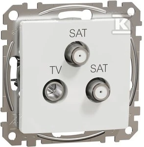 Schneider Electric GN TV/SAT/SAT KOŃC.4DB Baltas SEDNA DES (SDD111481S)