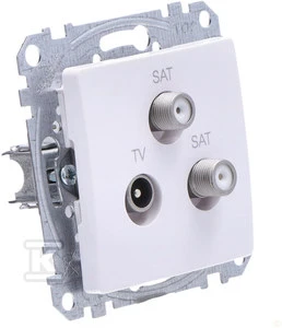 Schneider Electric GN TV/SAT/SAT KOŃC.4DB Baltas SEDNA DES (SDD111481S)