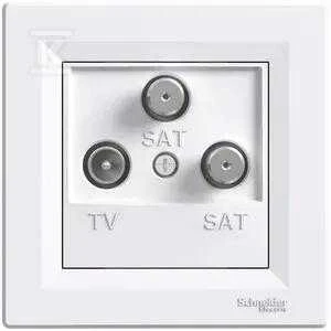 Schneider Electric TV-SAT-SAT terminalo lizdas 1dB baltas - EPH3600121