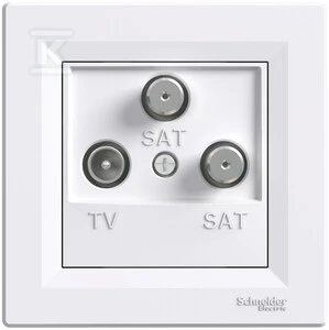 Schneider Electric TV-SAT-SAT terminalo lizdas 1dB baltas - EPH3600121