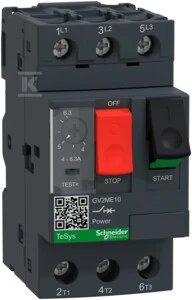 Schneider Electric Schneider Motor grandinės pertraukiklis 3P 2,2kW 4-6,3A - GV2ME10