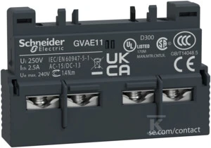 Schneider Electric Schneider pagalbinis kontaktas 1NO 1NC priekinis tvirtinimas GVAE11