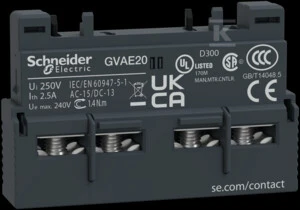 Schneider Electric Schneider pagalbinio kontakto 2Z tvirtinimas priekyje GVAE20