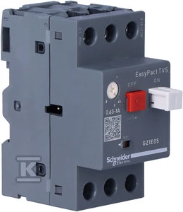 Schneider Electric Schneider Motor grandinės pertraukiklis 3P 0,25 kW 0,63-1A GZ1E05