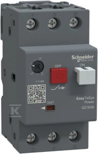Schneider Electric Schneider Motor grandinės pertraukiklis 3P 0.55kW 1-1.6A GZ1E06