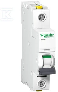 Schneider Electric grandinės pertraukiklis 1P C 10A 6kA AC iC60N - A9F04110