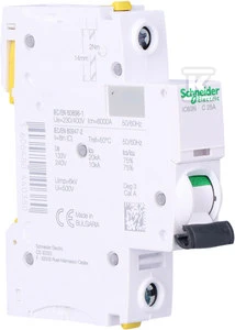 Schneider Electric grandinės pertraukiklis 1P C 25A 6kA AC iC60N - A9F04125