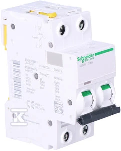 Schneider Electric grandinės pertraukiklis IC60N 2P 6A C - A9F04206
