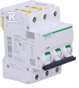 Schneider Electric grandinės pertraukiklis 3P C 20A 6kA AC iC60N - A9F04320