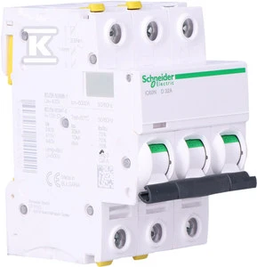 „Schneider Electric“ IC60N 3P 32A D 6KA viršsrovės grandinės pertraukiklis