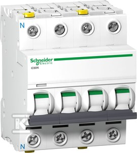 Schneider Electric IC60N 3P-N 16A C SROVĖ IŠJUNGTA