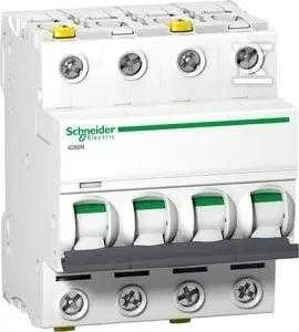 Schneider Electric grandinės pertraukiklis iC60N 4P 25A charakteristika C (A9F04425)