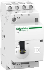 Schneider Electric „Schneider“ modulinis kontaktorius 25A 3NO 0R 230 V AC iCT (A9C21833)