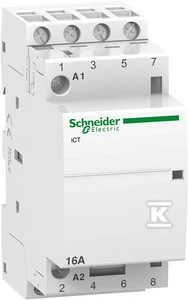 Schneider Electric modulinis kontaktorius 16A 4NO 0R 24V AC iCT A9C22114