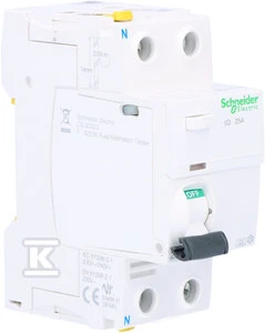 Schneider Electric liekamosios srovės grandinės pertraukiklis Acti9 iID-25-2-30-A 25A 2 polių 30mA A tipas, A9Z21225