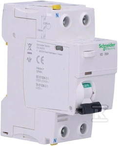 Schneider Electric Schneider Liekamosios srovės grandinės pertraukiklis 2P 25A 0,03A tipo AC (A9Z11225)