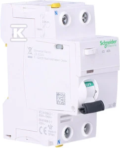 Schneider Electric Schneider Liekamosios srovės grandinės pertraukiklis 2P 40A 0,03A tipas A iID - A9Z21240