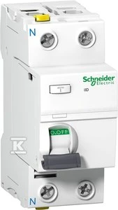 Schneider Electric Schneider Liekamosios srovės jungiklis 2P 40A 0,03A tipo AC iID- A9Z11240
