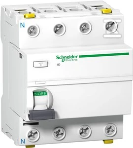 Schneider Electric Schneider Liekamosios srovės grandinės pertraukiklis 4P 25A 0,03A tipas A iID - A9Z21425