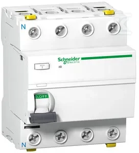 Schneider Electric „Schneider“ liekamosios srovės grandinės pertraukiklis 4P 40A 0,1A tipo A iID (A9Z22440)
