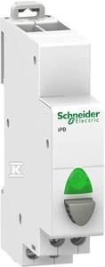 Schneider Electric Modular mygtukas 20A 1Su signaline lempute žalia iBP (A9E18036)