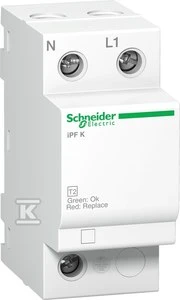 Schneider Electric „Schneider“ viršįtampio iškroviklis iPFK40-T2-1N 1+1 polių 2 tipo 40 kA (A9L15687)