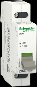 Schneider Electric Schneider valdymo jungiklis iSW 1P 20A 250V AC A9S60120