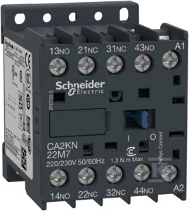 Schneider Electric „Schneider“ pagalbinis kontaktorius 10A 2NO 2R 230V AC (CA2KN22M7)